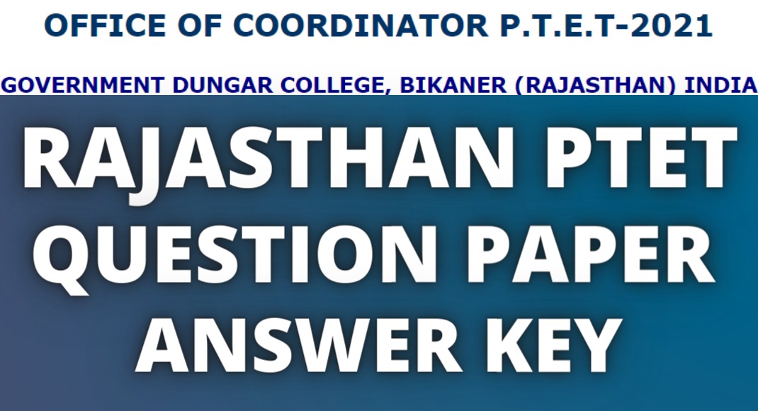 Rajasthan ptet ques paper answer key