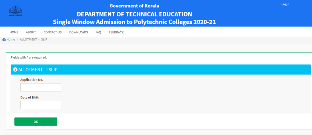 Kerala Polytechnic 2nd Allotment on polyadmission.org