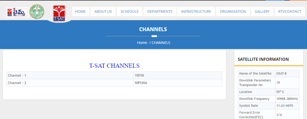 T-SAT Channel List Vidya Nipuna