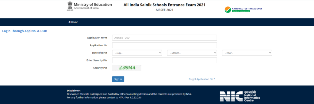 aissee.nta.nic.in Results 2021