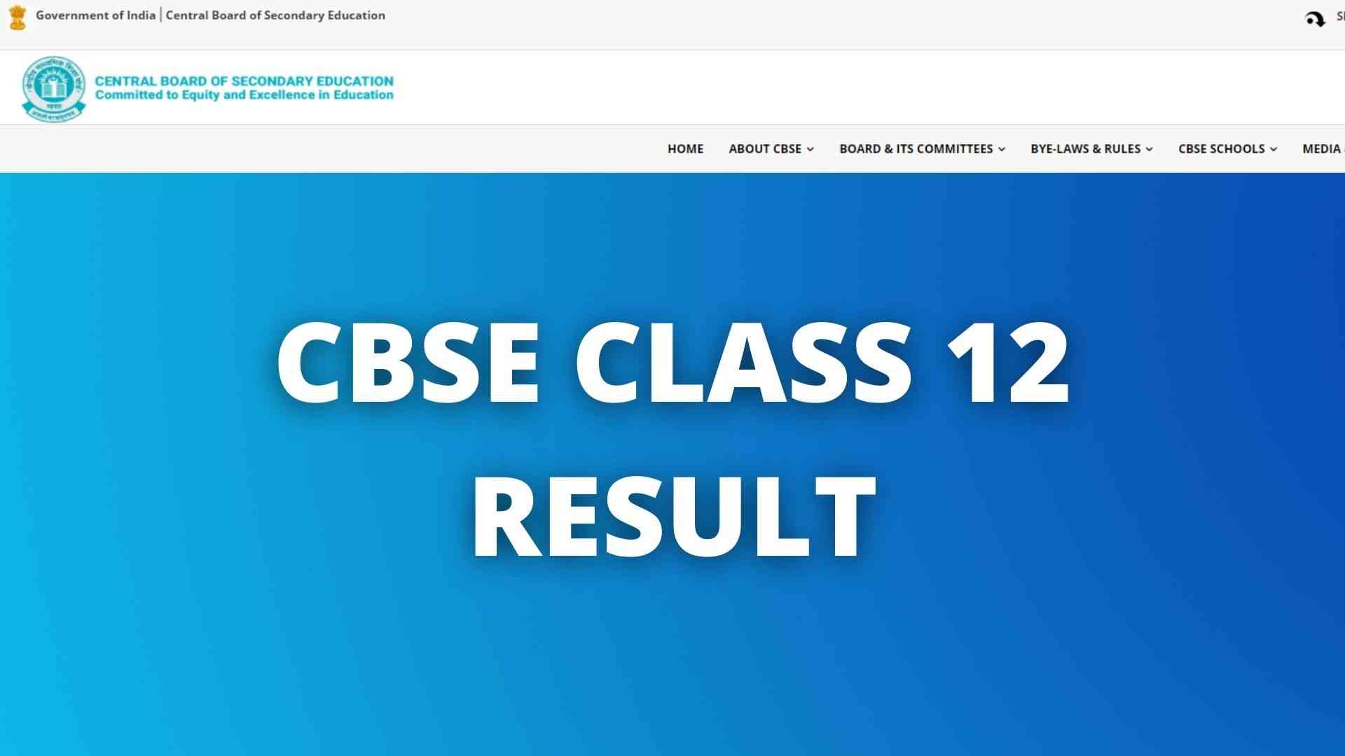 visit the official website at cbseresults.nic.in