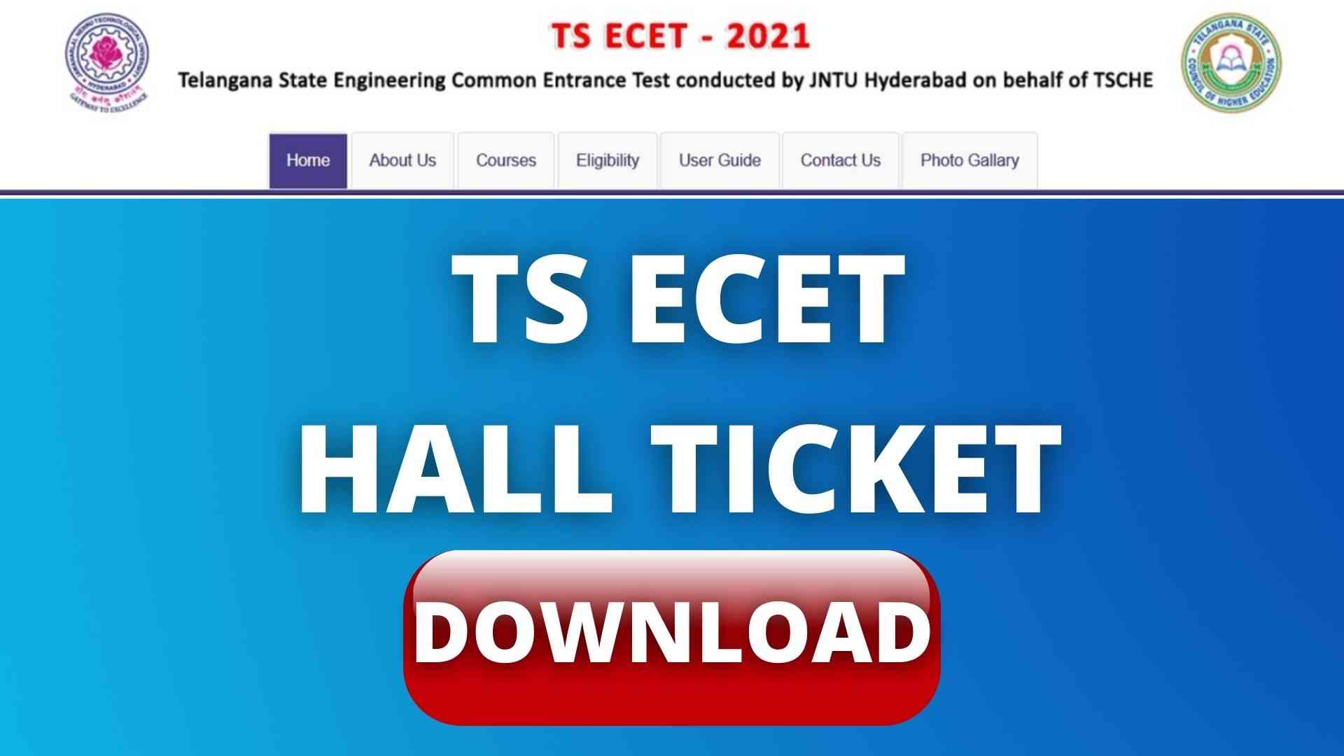 TS ECET Hall Ticket 2022 Download ecet.tsche.ac.in Admit Card