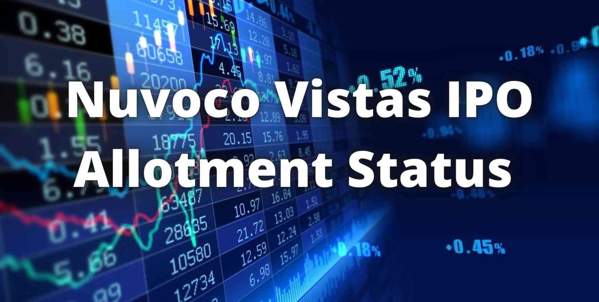 Check Nuvoco Vistas IPO Allotment Status bseindia.com, linkintime.com.