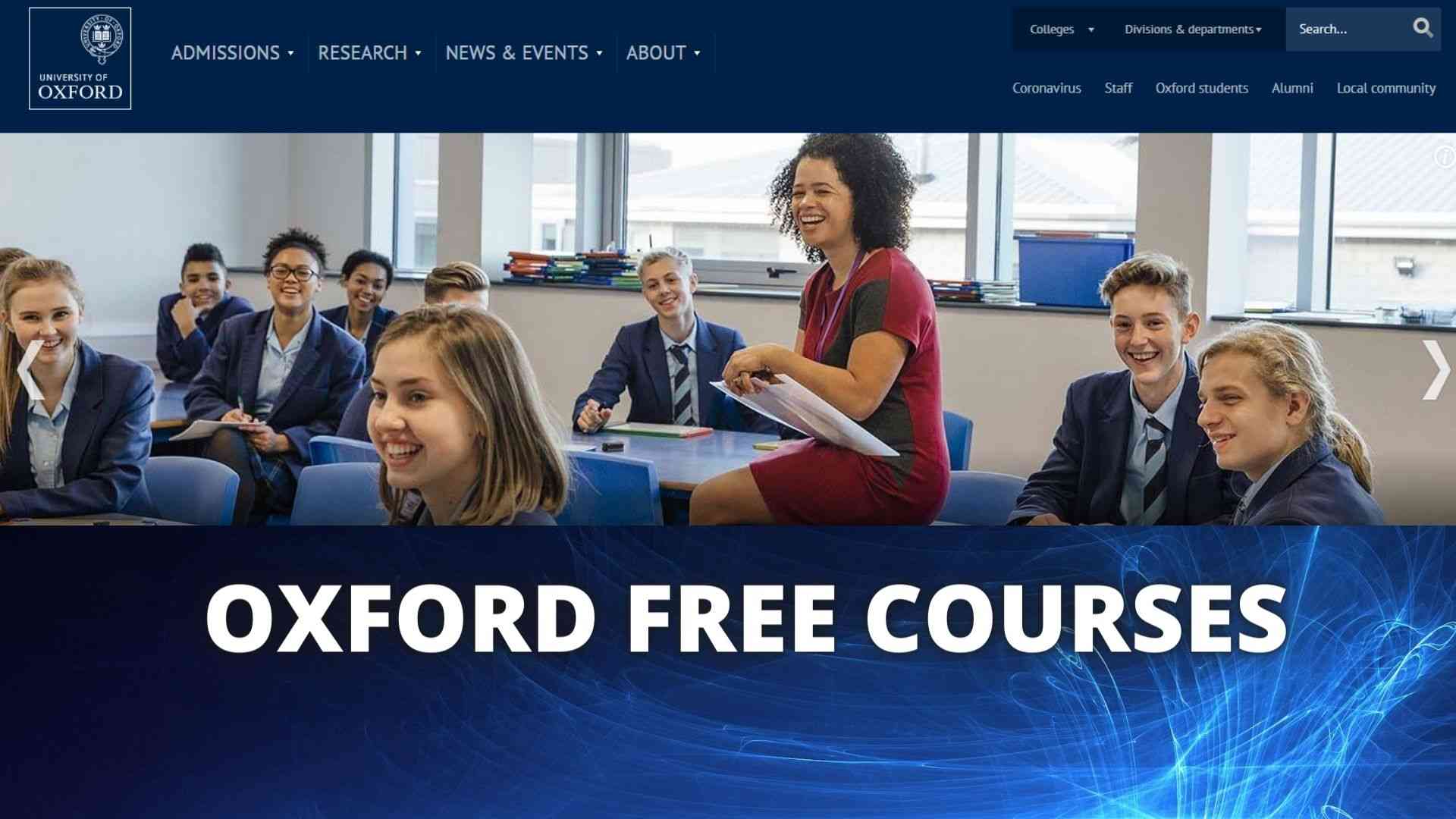 Oxford Free Online Courses 2022 Certificate Course Oxford University