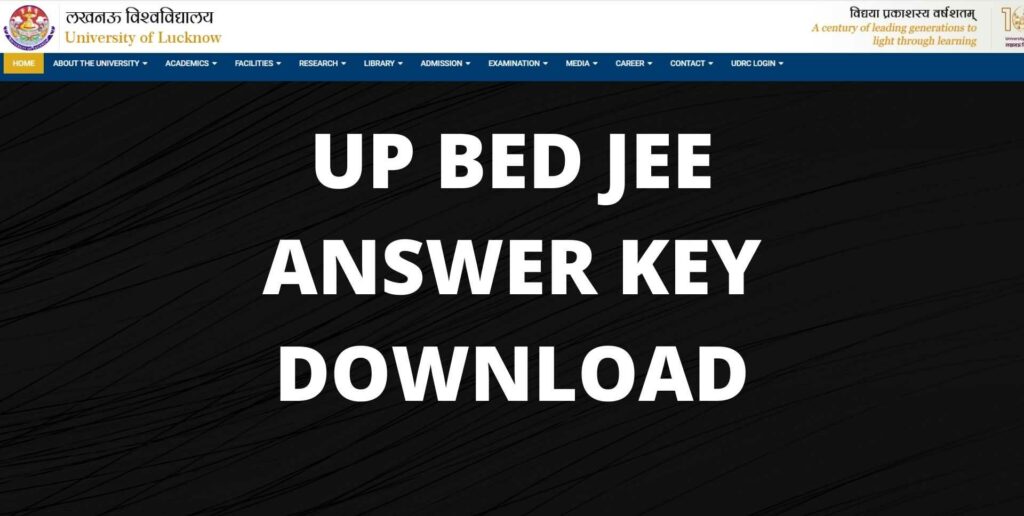 UP BED JEE ANSWER KEY