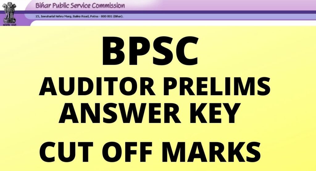 BPSC Auditor Answer Key 2021