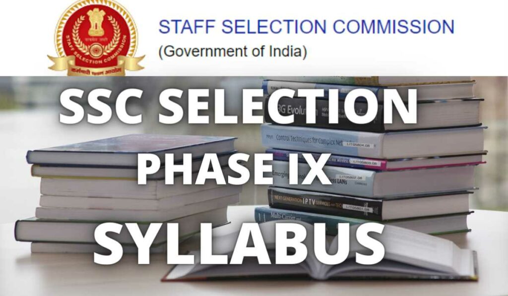 SSC Selection Post Phase 9 Syllabus 2021 Pdf Download Exam Pattern
