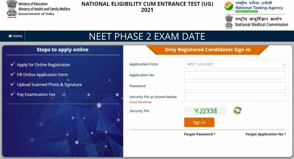 NEET Phase 2 Exam Date