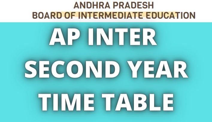 AP INTER SECOND YEAR TIME TABLE