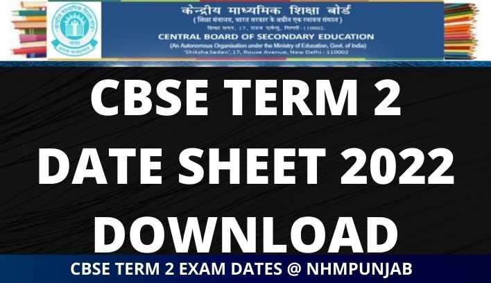 CBSE Term 2 Date Sheet