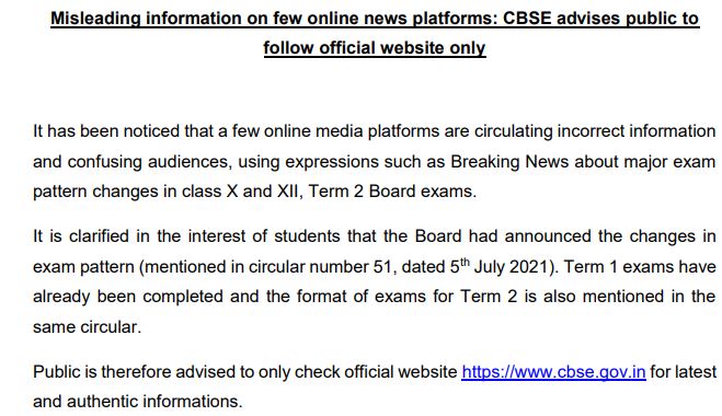 CBSE Term 1 10th Result 2022 Date