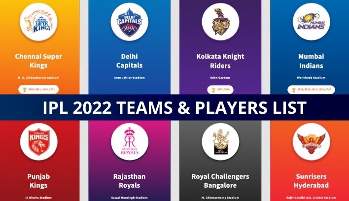 IPL 2022 TEAMS PLAYERS LIST