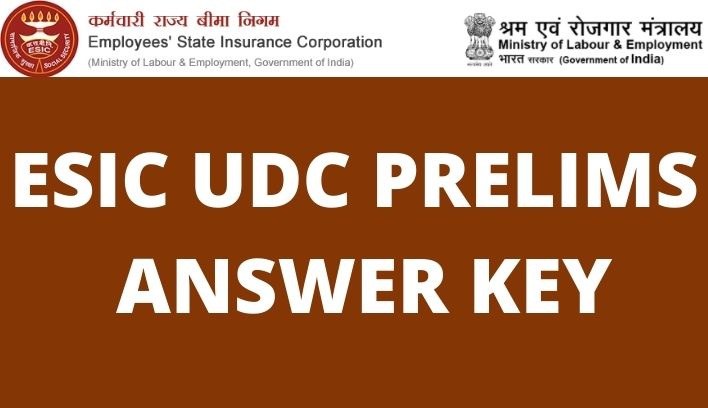 ESIC UDC Prelims Answer key