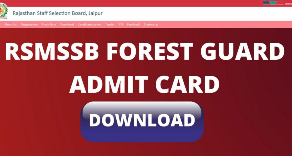 RSMSSB Forest Guard Admit Card (1)