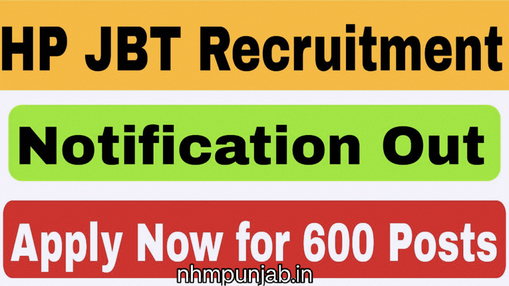 HP JBT Recruitment 2025